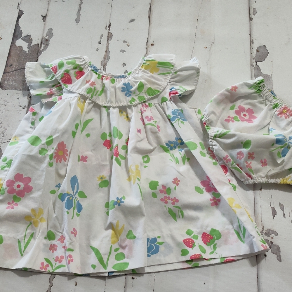 The Beautiful Bonnet Strawberry Floral Dress Size 12-18m